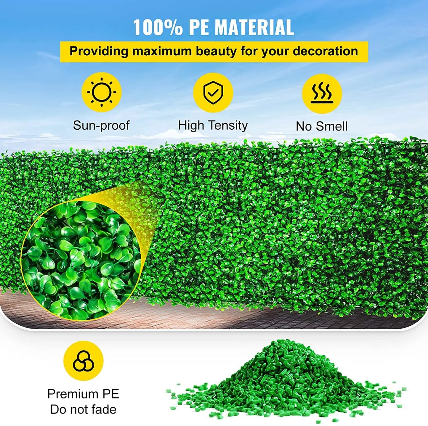 VEVOR Artificial Plant Wall Decoration Boxwood Hedge Screen