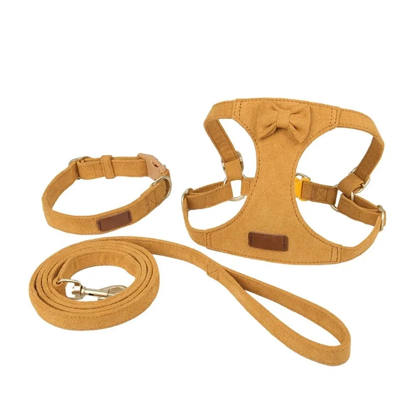 Small Dog Harness Collar and Leash Set, No Chock No Pull Soft Mesh Adjustable Dog Vest Harnesses for for Puppy Small Dogs