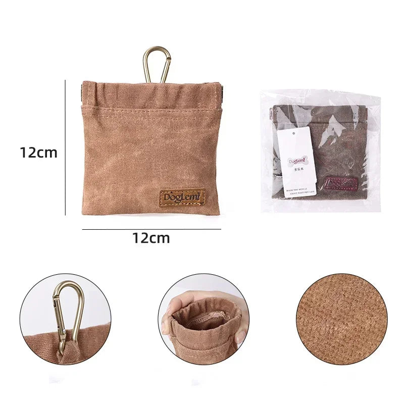 Portable Dog Training Waist Bag Hands Free Pet Treat Pouch Detachable Snack Feed Pocket Pet Poop Bag Dispenser Dogs Accessories