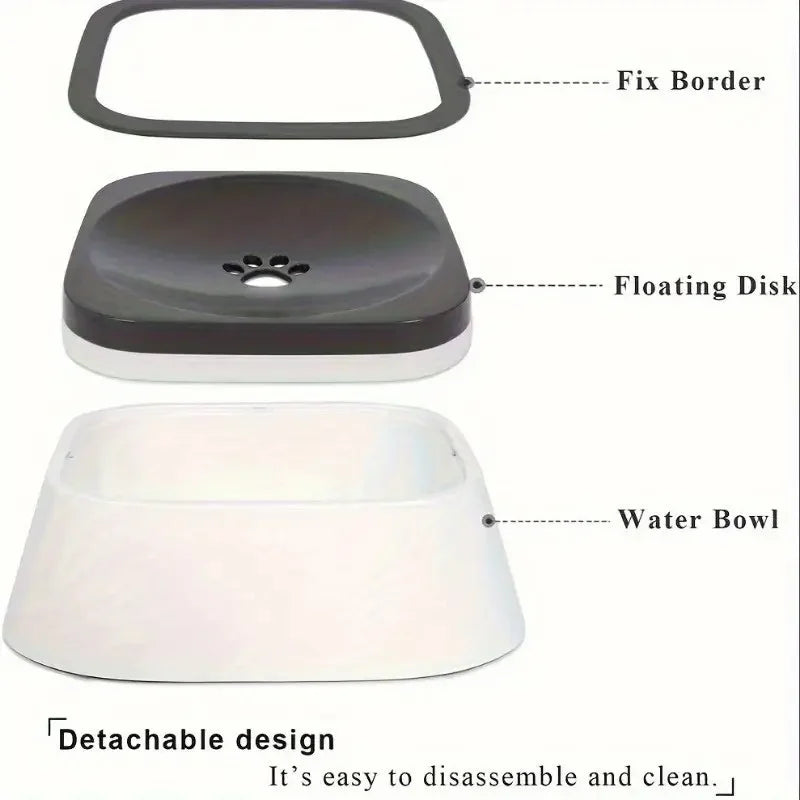 Leak-Proof Travel Dog Water Bowl with Non-Slip Base & Floating Filter - Lightweight, Durable, and Portable Pet Hydration Solutio