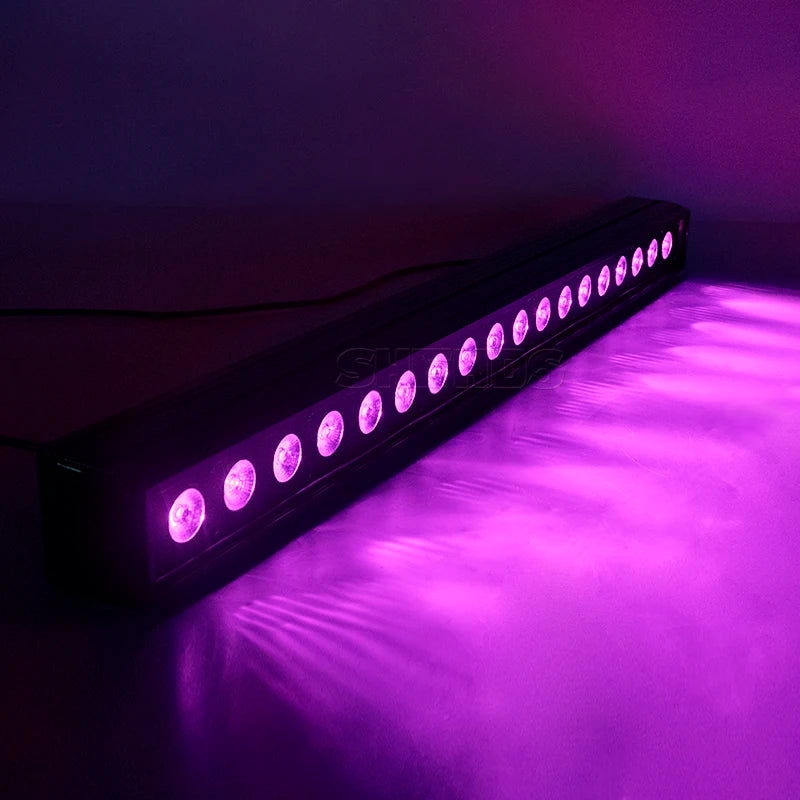 SHEHDS LED 18x18W Wash Wall Floodlight Landscape Flood Down Lighting for Dj Disco Party Wedding Christmas Lights Audience