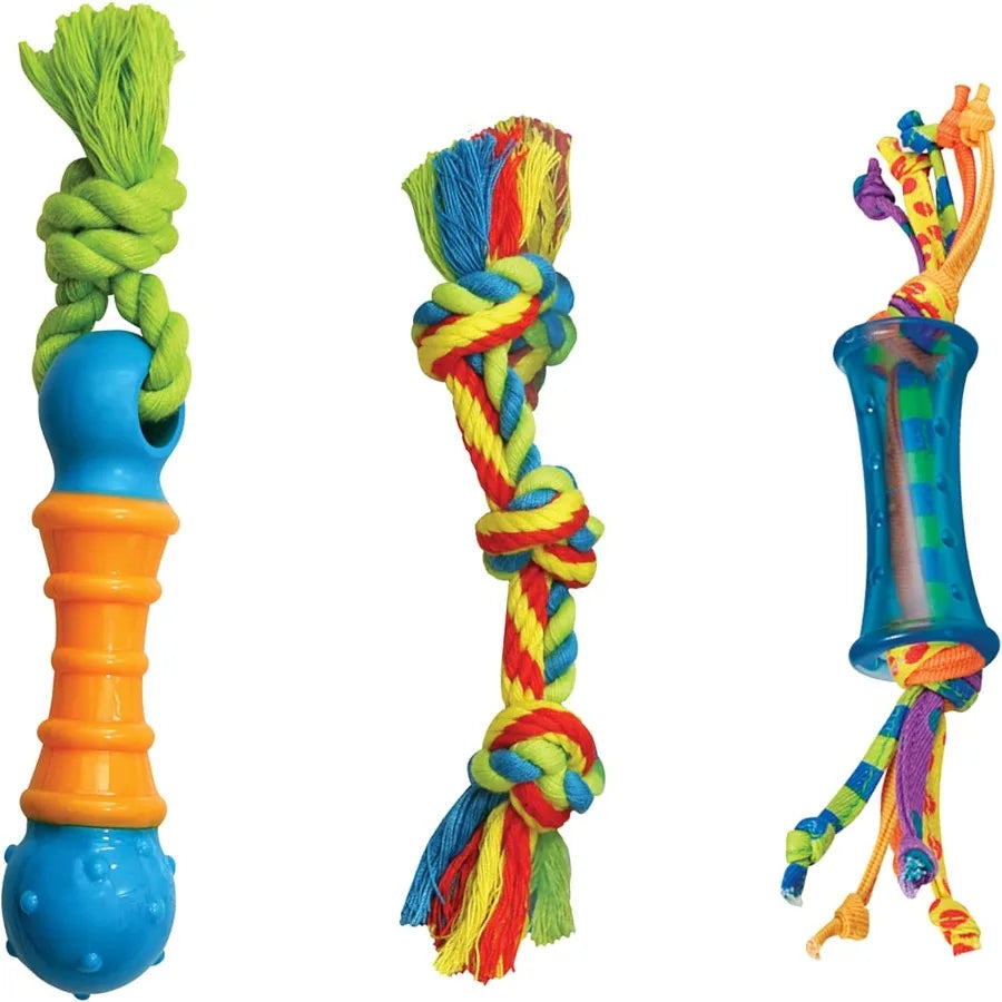 Orka Mini Dental Dog Chew Toys 3 Pack for Small Dogs Designed to Promote Oral Health and Reduce Plaque Ideal for Daily Use in T