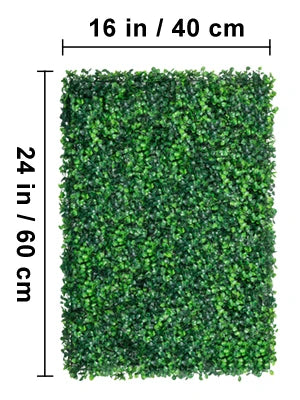 SucceBuy Artificial Boxwood Panel UV 24pcs 20x20/24x16 in Boxwood Hedge Wall Panels Artificial Grass Backdrop Wall Green Grass