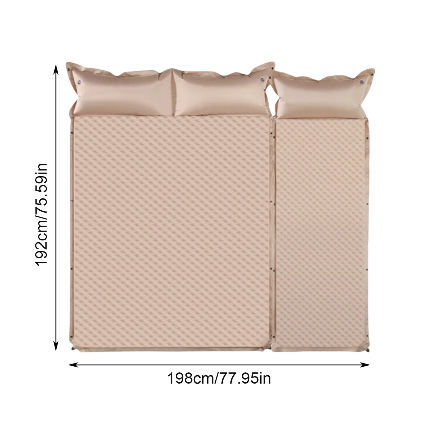 Camping Air Mattresses Inflatable Sleeping Mat Portable 3 Person Insulated Camping Pad with Pillow for Travel, Traveling,