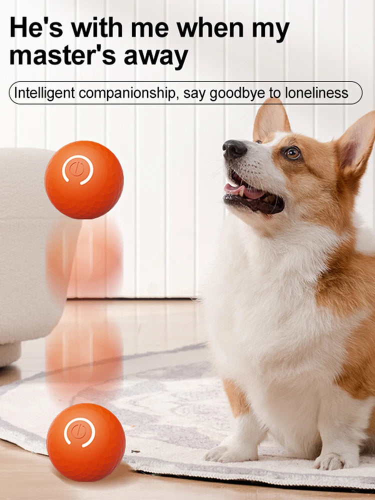 Dog Toy Ball USB Rechargeable Smart Electric Ball Toy Automatic Rolling Ball Toys for Puppy/Small/Medium Dogs