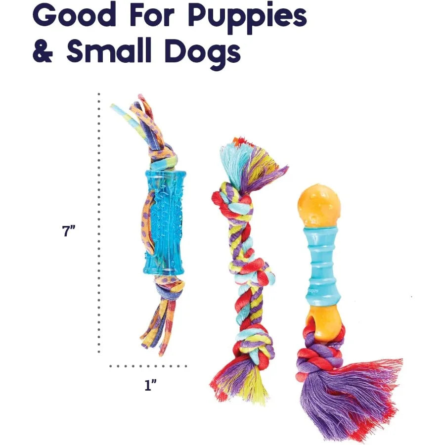 Orka Mini Dental Dog Chew Toys 3 Pack for Small Dogs Designed to Promote Oral Health and Reduce Plaque Ideal for Daily Use in T