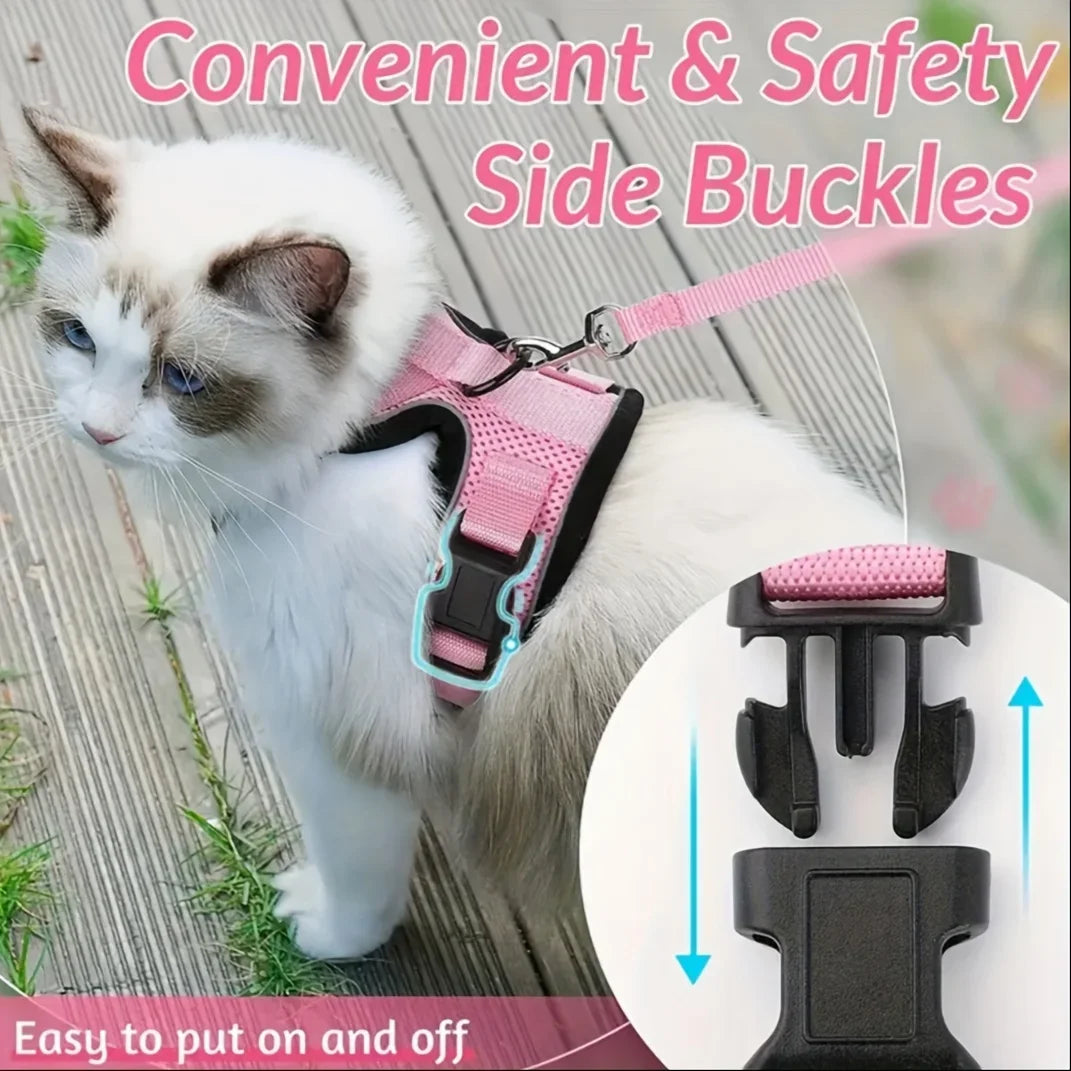 Cat Leash Non-Slip Adjustable Leash Vest Pet Carrier