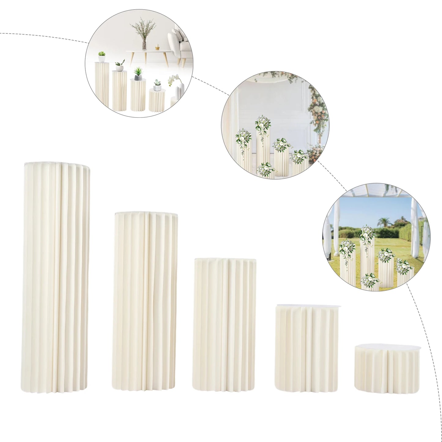 Wedding Centerpieces Cardboard Vases Sets Flower Vase Flowers Cylinder Centerpiece Stand for Party Tables Decorations