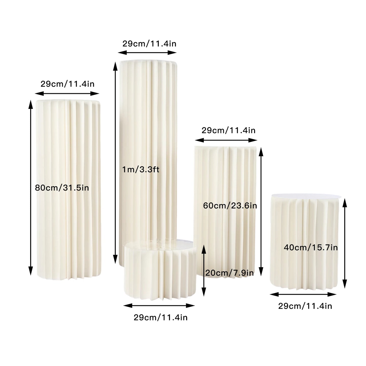 Wedding Centerpieces Cardboard Vases Sets Flower Vase Flowers Cylinder Centerpiece Stand for Party Tables Decorations