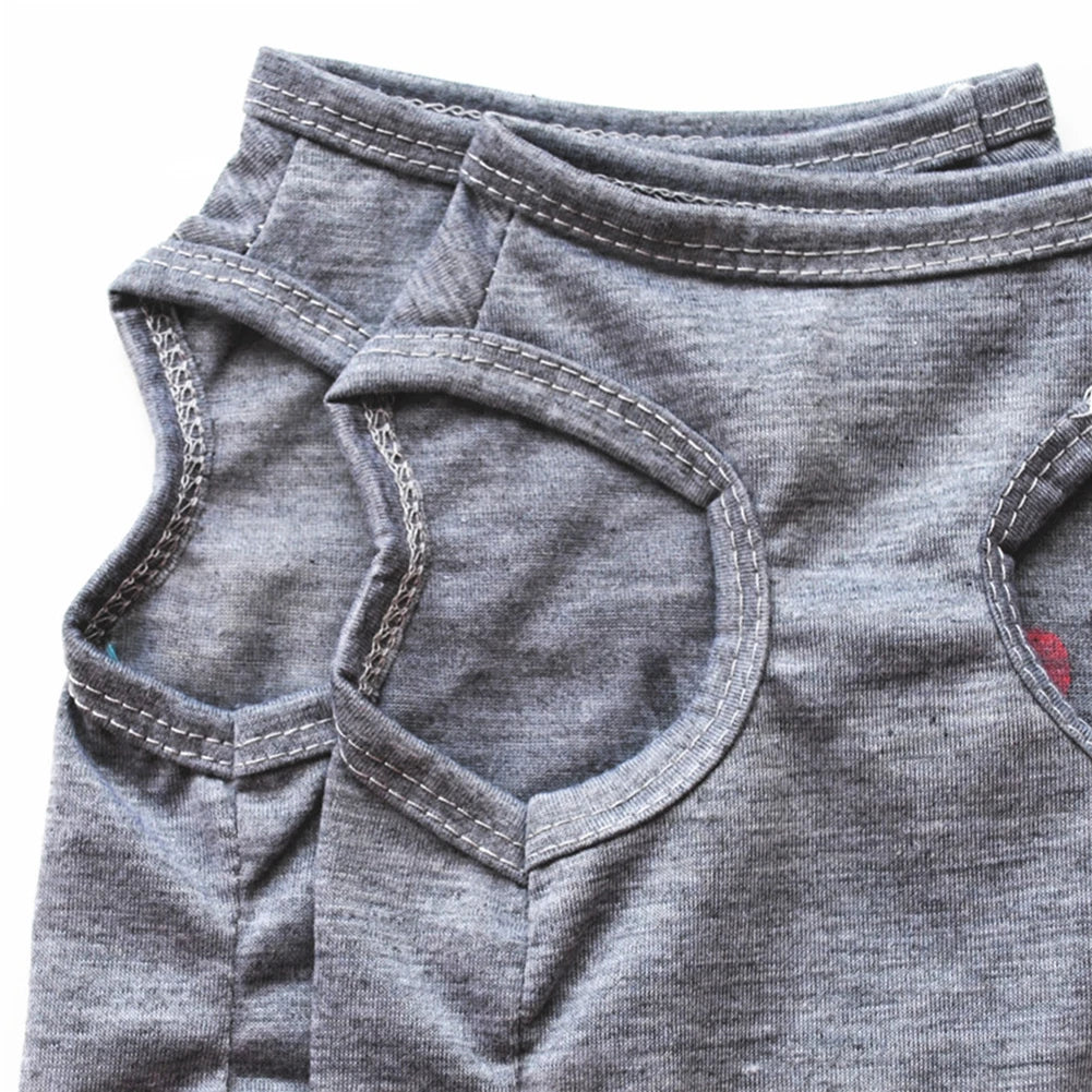 Lovely I Love My Daddy Mommy Small Dog Puppy Pet Cotton Clothes Sleeveless Vest