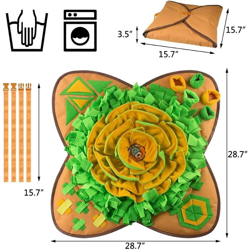 Snuffle Mat Pet Dog Feeding Mat, Durable Interactive Dog Puzzle Toys Encourages Natural Foraging Skills