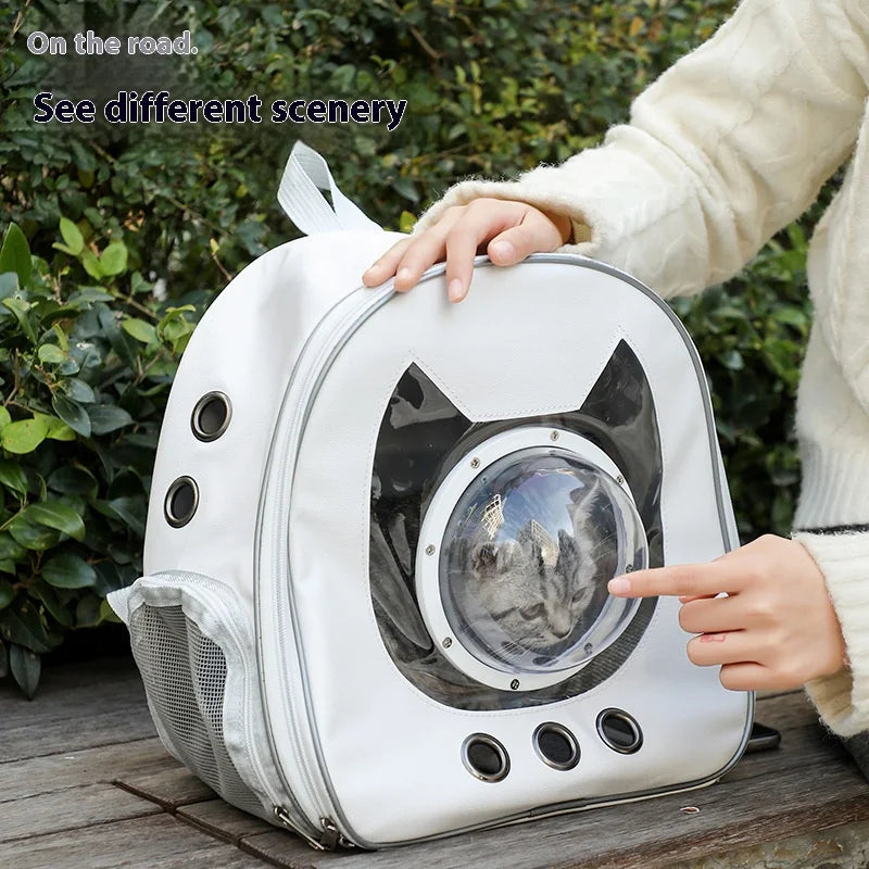 Space Capsule Pet Backpack 360 View Breathable Mesh Dog Cat Carrier