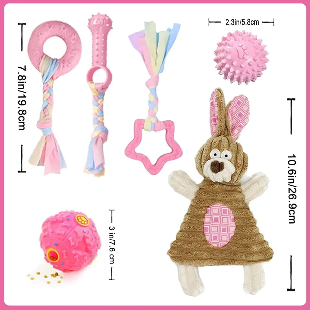 Puppy Supplies Starter Kit - 39-Piece Set of Puppy Essentials and Dog Stuff.Includes Dog Leash, Toys, Bowl, Brushes,and More.Per