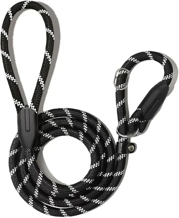 NEW Dog Training Slip Leash, No Pull, Durable Reflective Lead, Puppy Heavy Duty Loop Rope, Comfortable H&le, 6 ft, 3/8 inch