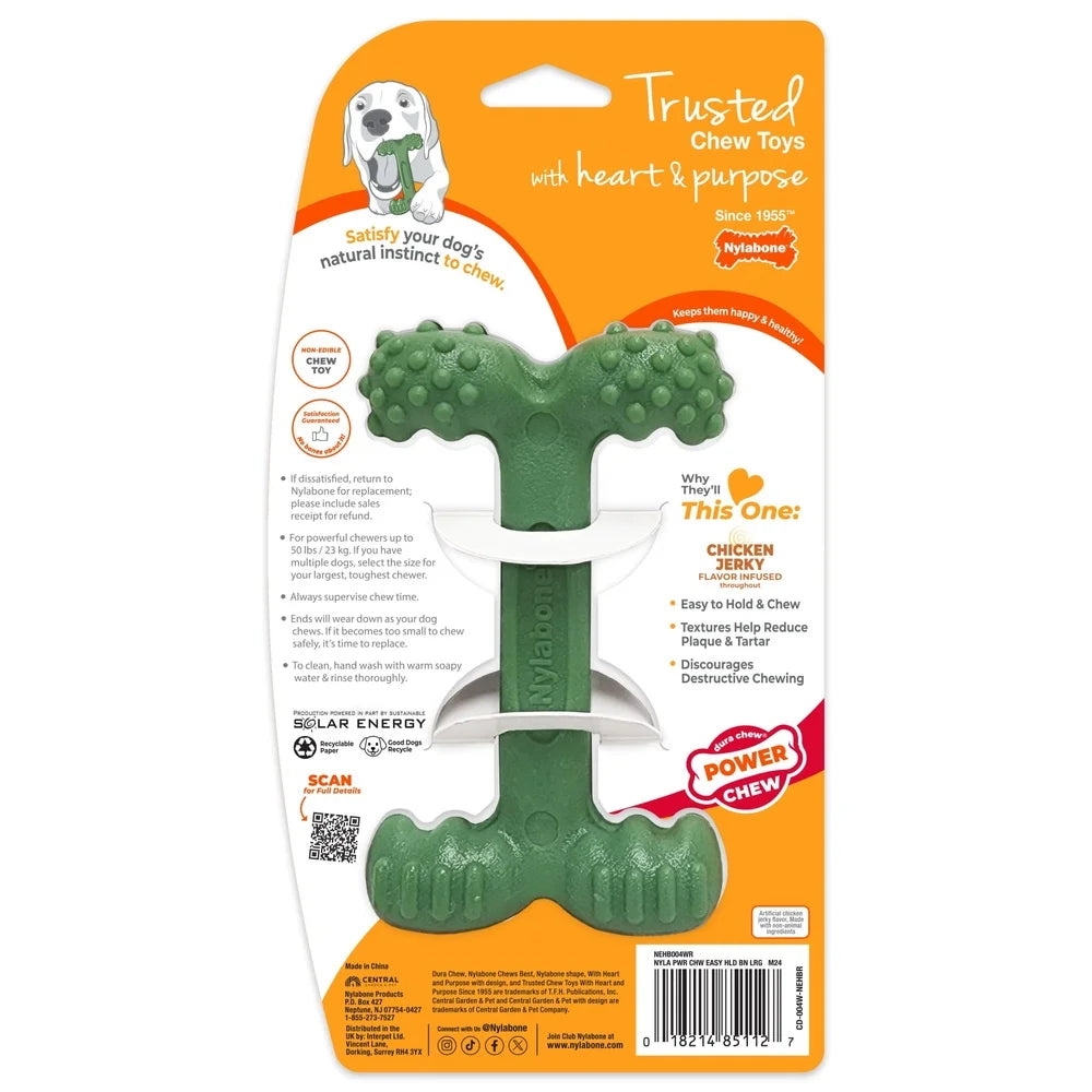 Power Chew Dog Dental Chew Toy with Paw Grips Tough Nylon Flavor Infused Healthy Chewing Teeth Cleaning Fun Up to 50 lbs