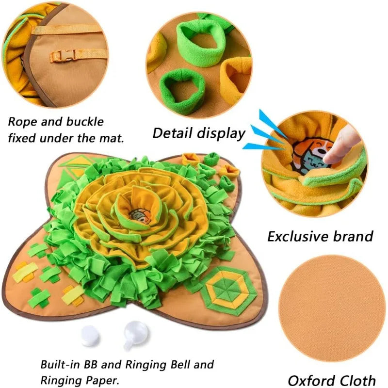 Snuffle Mat Pet Dog Feeding Mat, Durable Interactive Dog Puzzle Toys Encourages Natural Foraging Skills