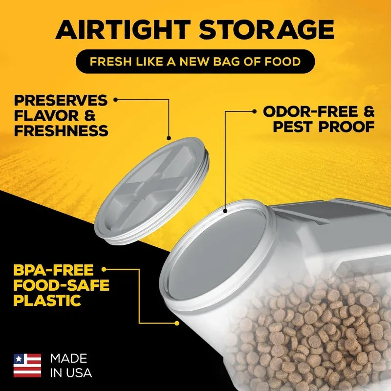 Vittles Vault Pet Food Storage Containers - Sealed Dog and Cat Food Storage Container, Fits up to 50lbs, Made in the USA