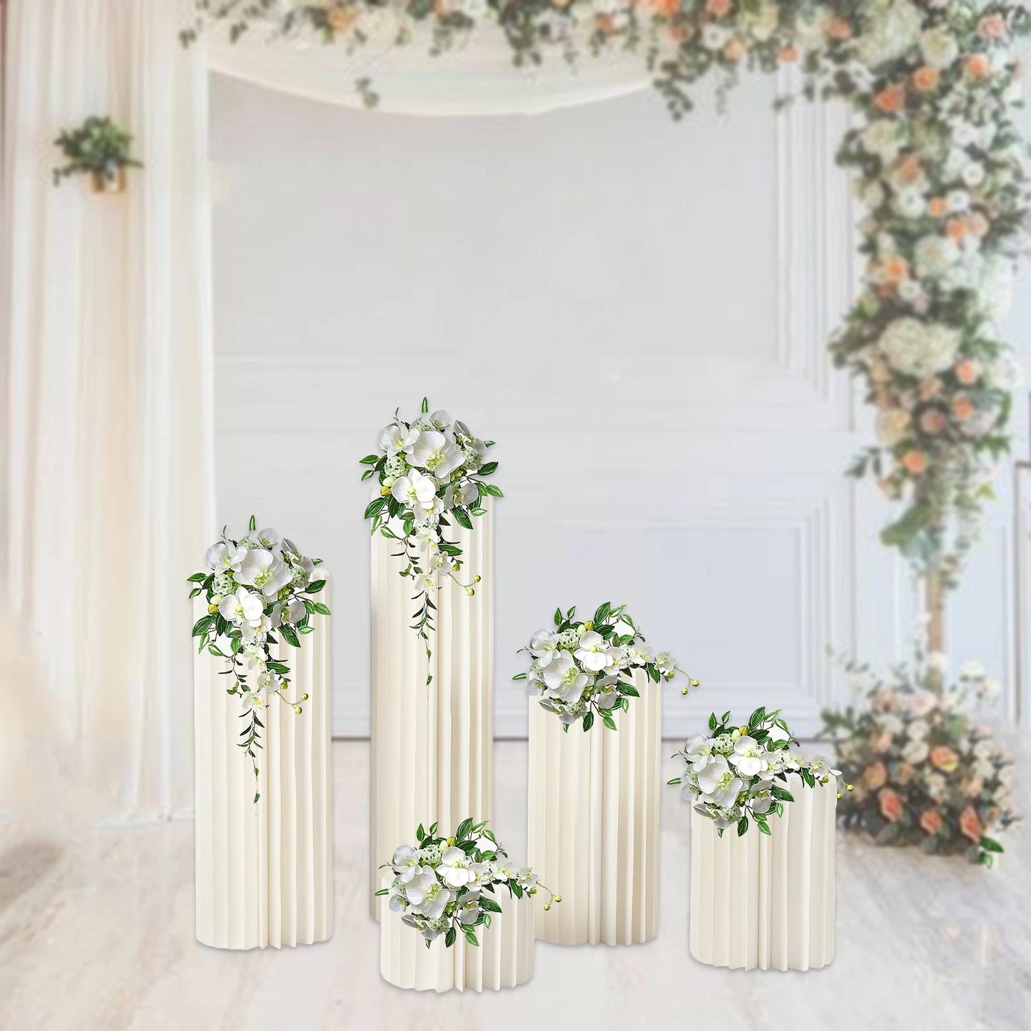 Wedding Centerpieces Cardboard Vases Sets Flower Vase Flowers Cylinder Centerpiece Stand for Party Tables Decorations