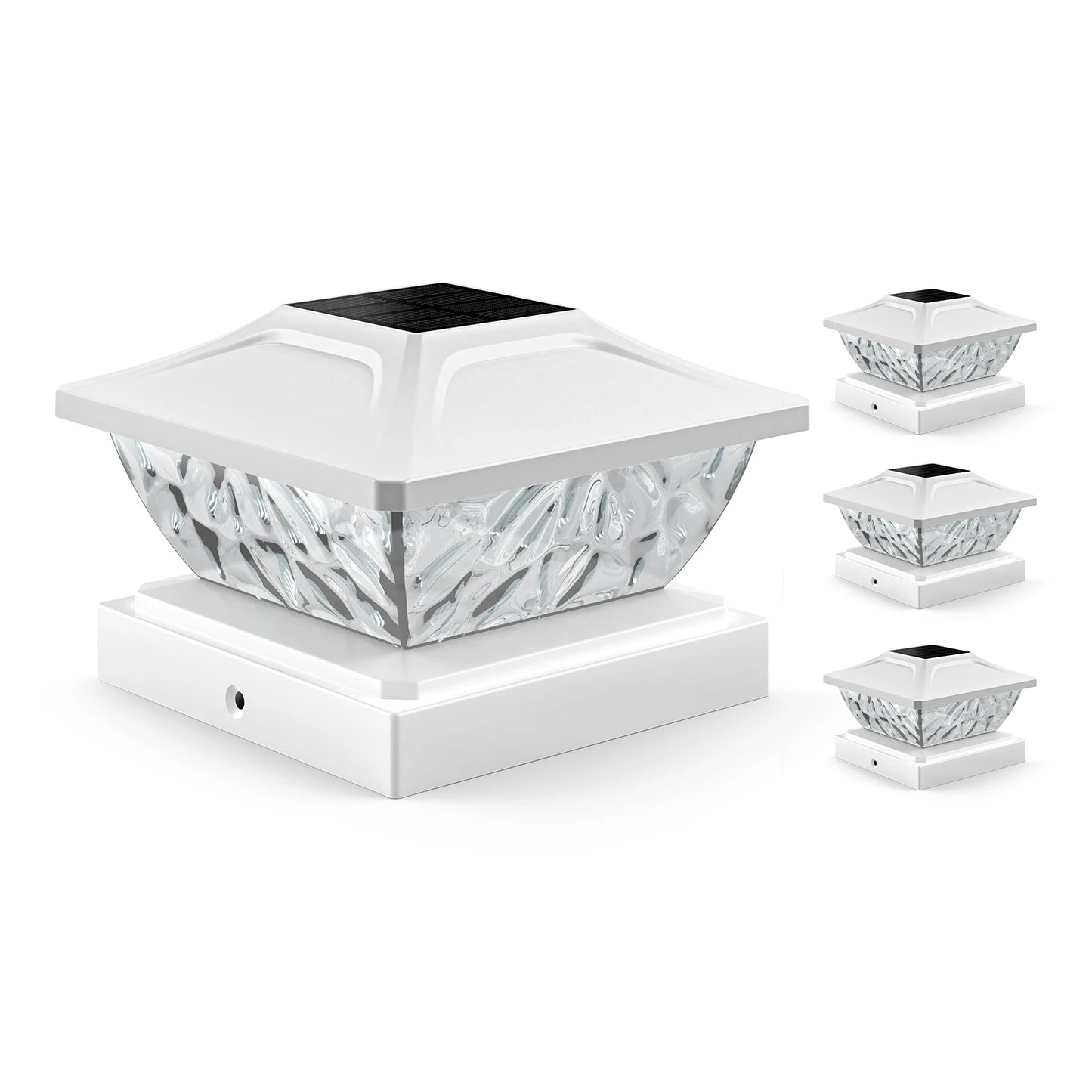 4/6/8/12 Pack 2 Mode Bright Solar Post Lights White