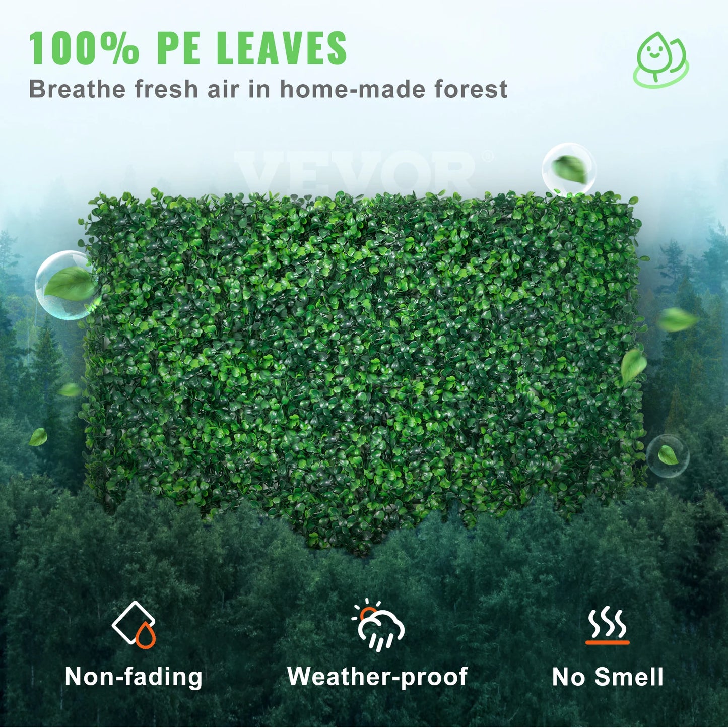 SucceBuy Artificial Boxwood Panel UV 24pcs 20x20/24x16 in Boxwood Hedge Wall Panels Artificial Grass Backdrop Wall Green Grass
