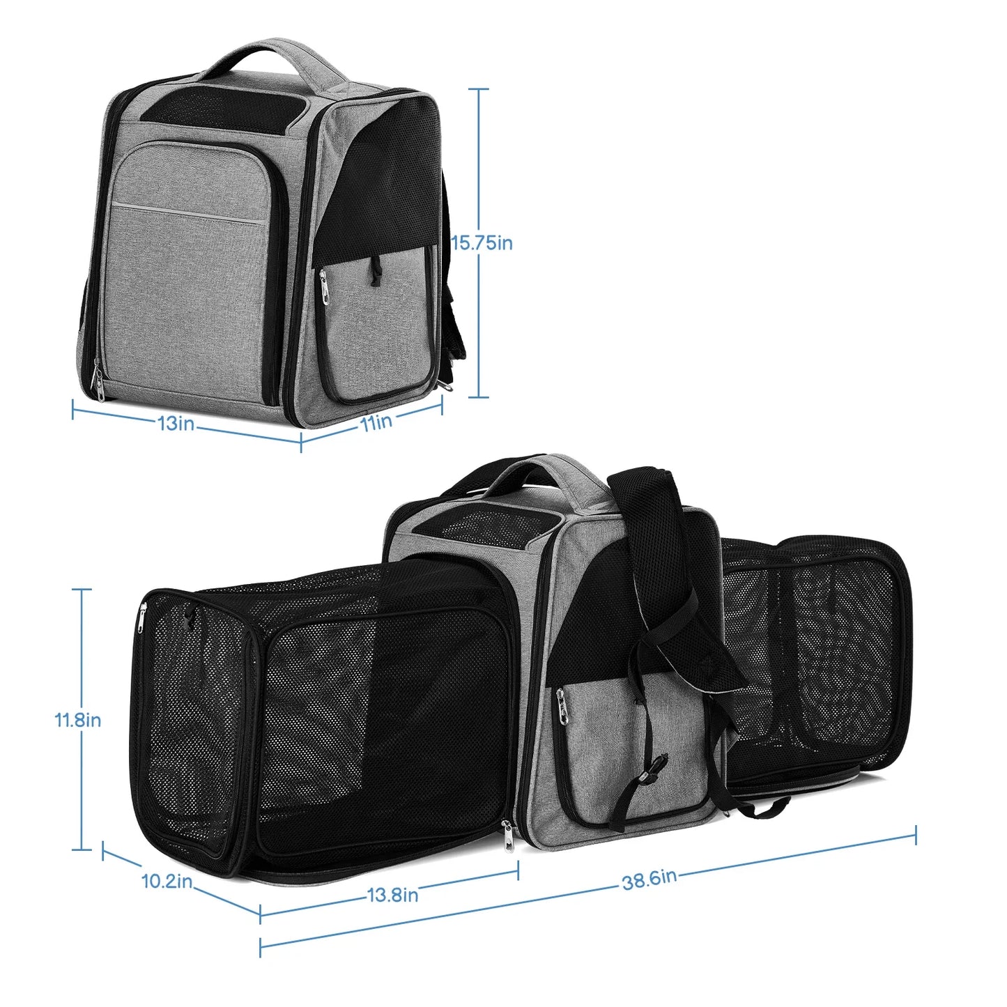 Breathable Pet Cat Carrier Backpack Foldable Pet Carrier Transport Travel Bag Expandable Large Capacity Creative for Cats Dogs