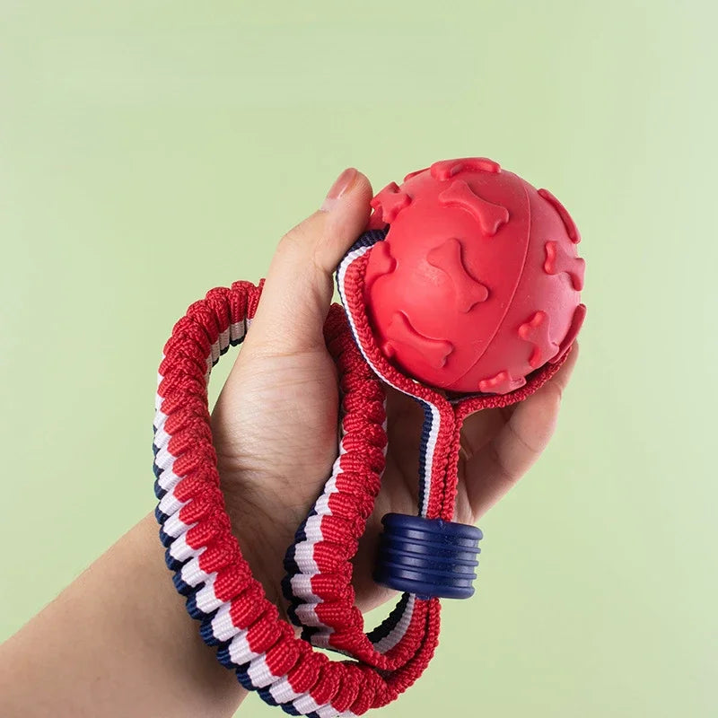 Interactive Training Knot String Rope Puppy Dogs Toy Balls Ball Molar Resistant Bite Cleaning with Chewing Pet Toys Tooth Dog