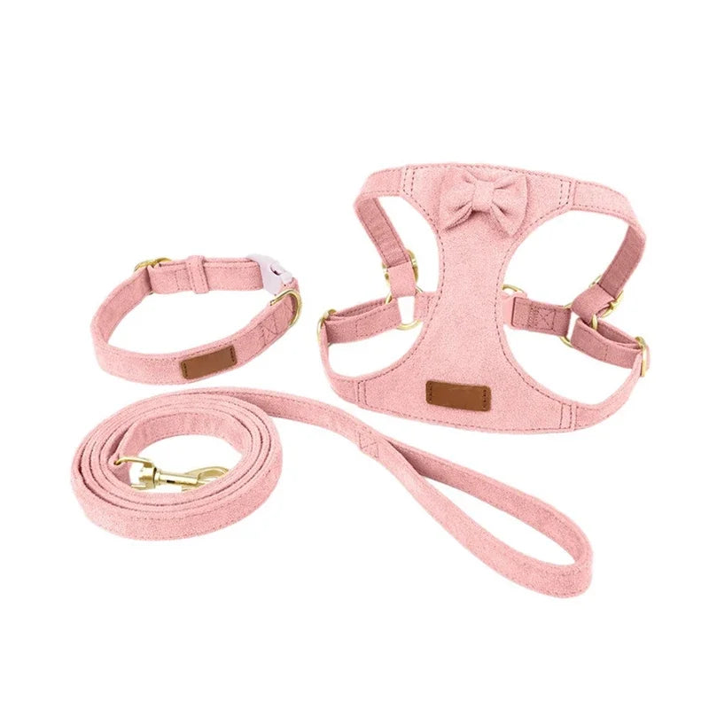 Small Dog Harness Collar and Leash Set, No Chock No Pull Soft Mesh Adjustable Dog Vest Harnesses for for Puppy Small Dogs