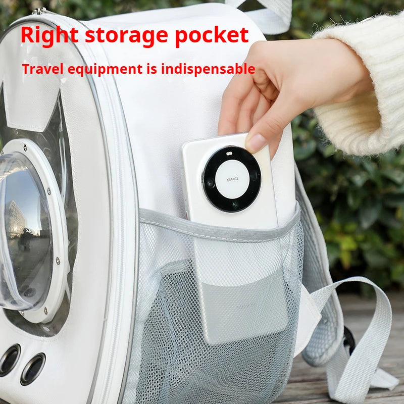 Space Capsule Pet Backpack 360 View Breathable Mesh Dog Cat Carrier