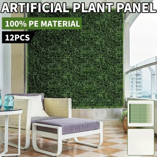 12PCS 24 "x16" artificial turf and UV resistant grass wall panels for green wall decoration and garden fencing