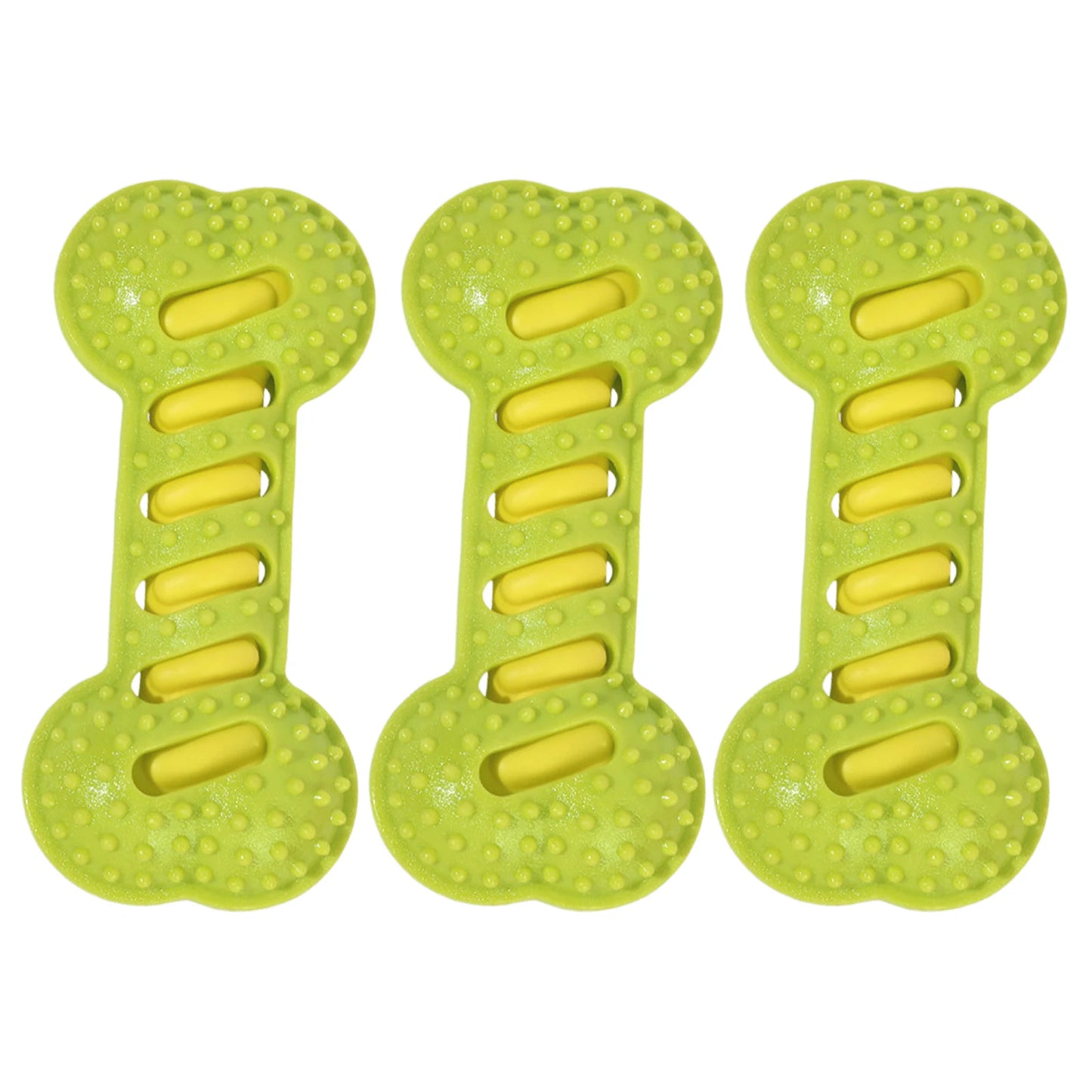 3Pcs Teeth Cleaning Molar Stick Squeaky Bones Interactive Massage Toothbrush Dog Toy Textured Teething Bone Puppy Chew Toy