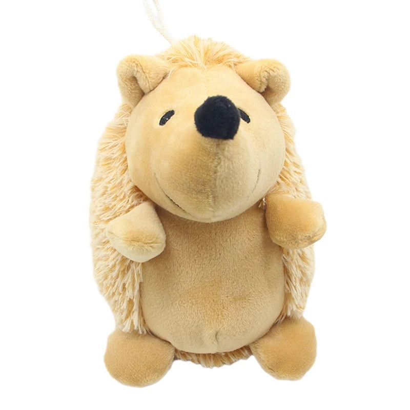 Dog Squeaky Toys Hedgehog Stuffed Plush Dog Chew Toys Interactive Dog Toys for Small Medium and Large Dog,B