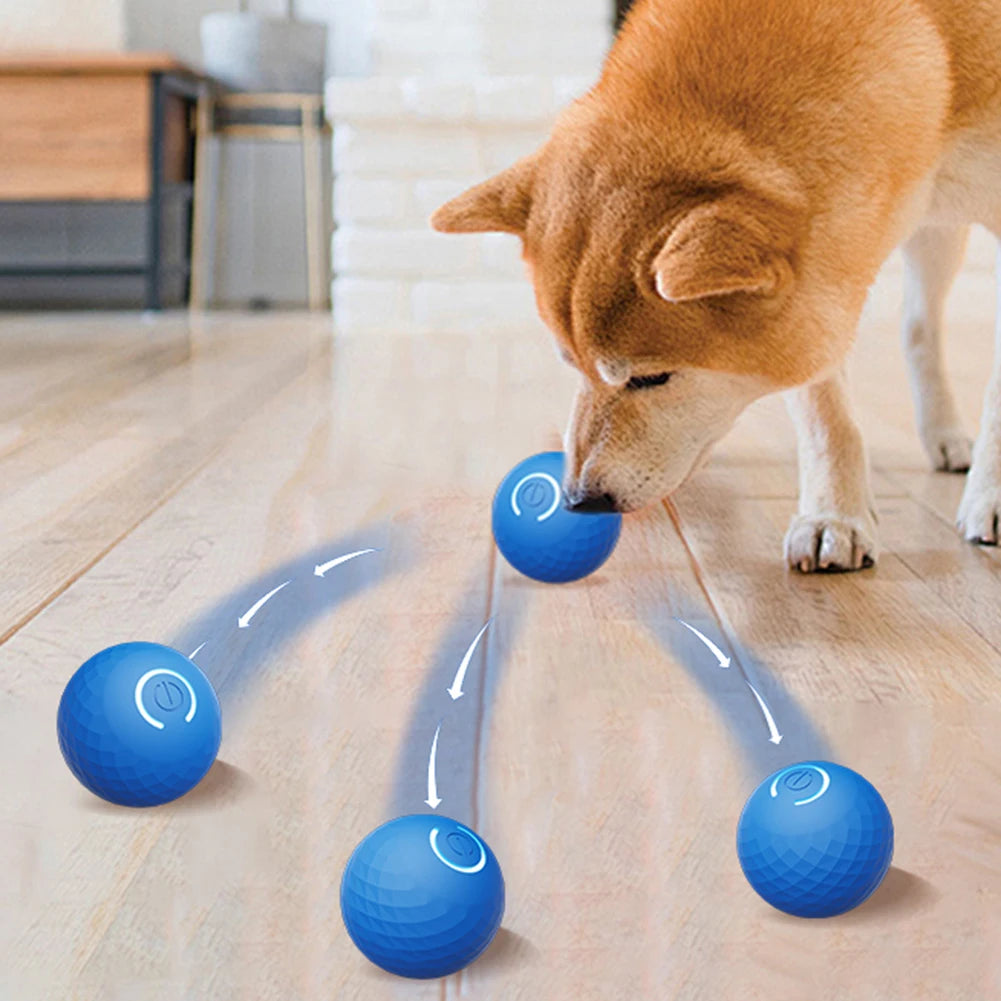 Dog Toy Ball USB Rechargeable Smart Electric Ball Toy Automatic Rolling Ball Toys for Puppy/Small/Medium Dogs