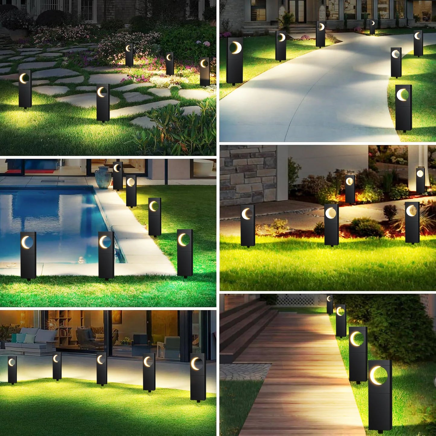 4Pack Super Bright Solar Lights, 12Hrs Auto On/Off, Outdoor Pathway/Garden/Patio LED Decor for Wedding/Mother's Day"