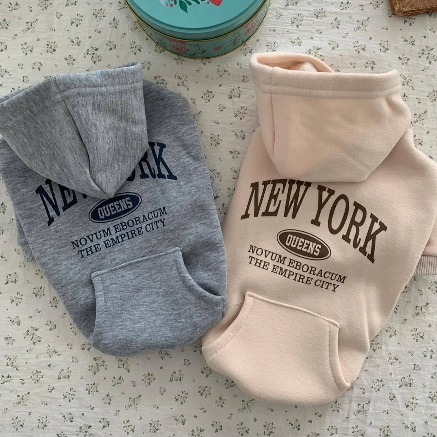 Autumn and Winter Pet Sweatshirts Warm Clothes for Dogs Teddy Letter Print Hoodies Bichon Frise Fleece Two-Legged Clothes