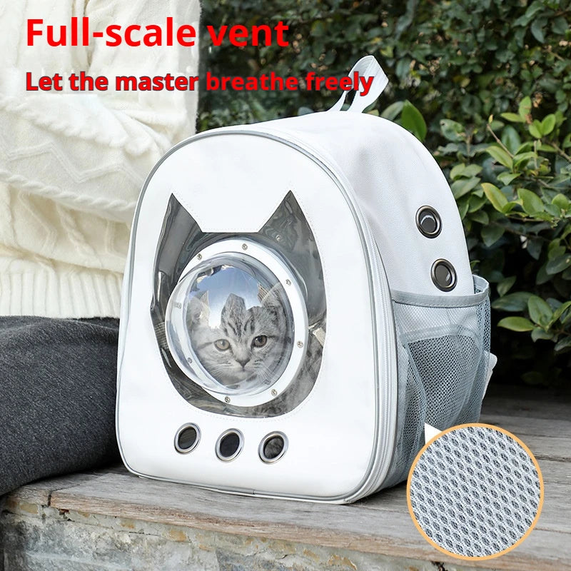 Space Capsule Pet Backpack 360 View Breathable Mesh Dog Cat Carrier