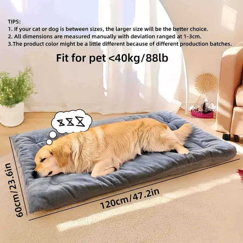 2025 Upgraded Extra-Large Plush Dog Sofa Bed – Thick, Soft Pet Mat for Small/Large Breeds, Durable, Cozy Comfort.
