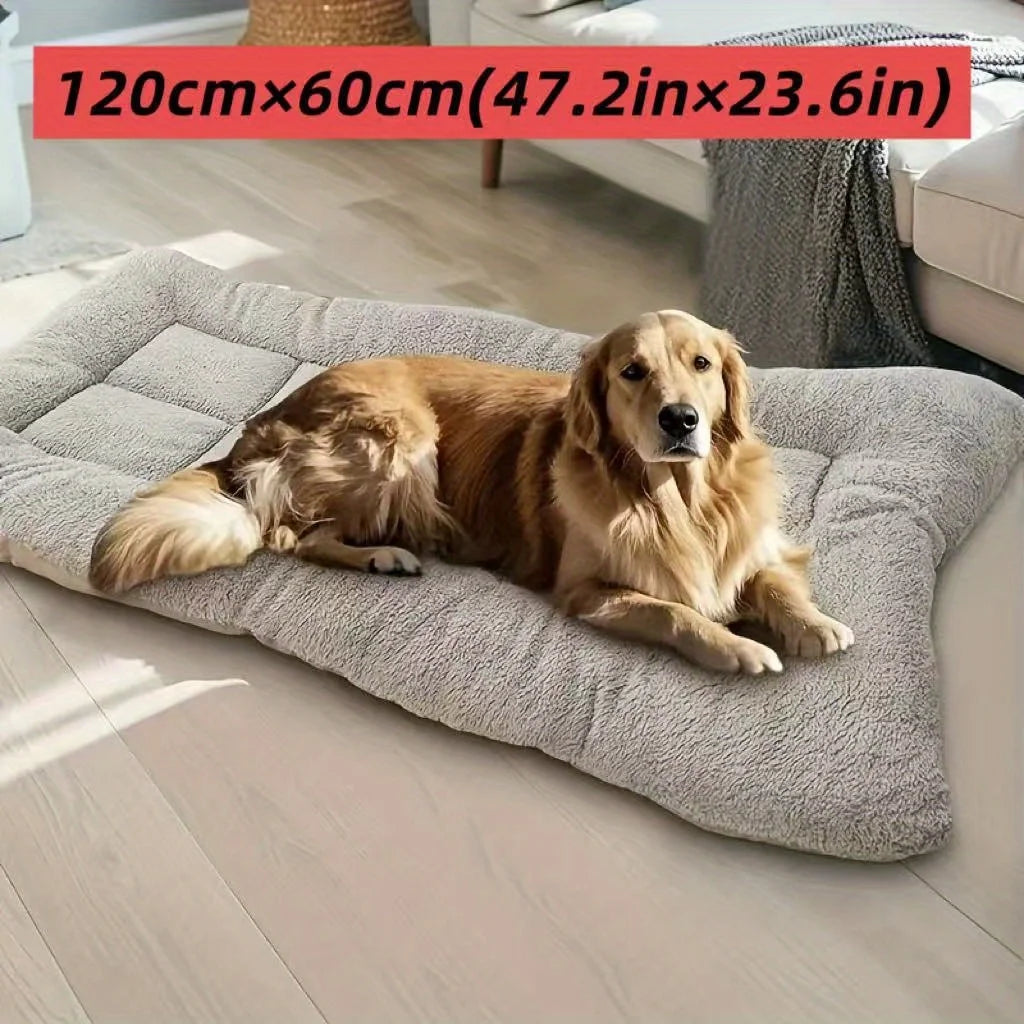 2025 Upgraded Extra-Large Plush Dog Sofa Bed – Thick, Soft Pet Mat for Small/Large Breeds, Durable, Cozy Comfort.