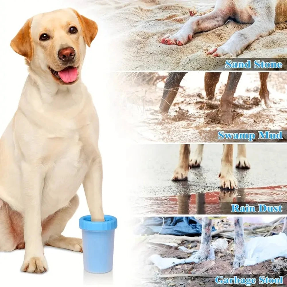 [1pc Portable Pet Foot Washer] 1pc Portable Pet Foot Washing Cup, Dog Foot Mud Removal Cleaning Tool