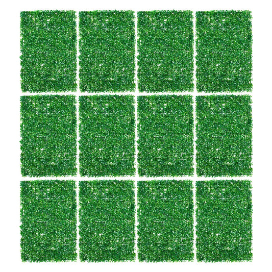 12pcs 40*60cm Artificial Hedge Christmas Decorations Fake Plants Panel Wedding Grass Mat Garden Backyard Wall Decor Home Garden
