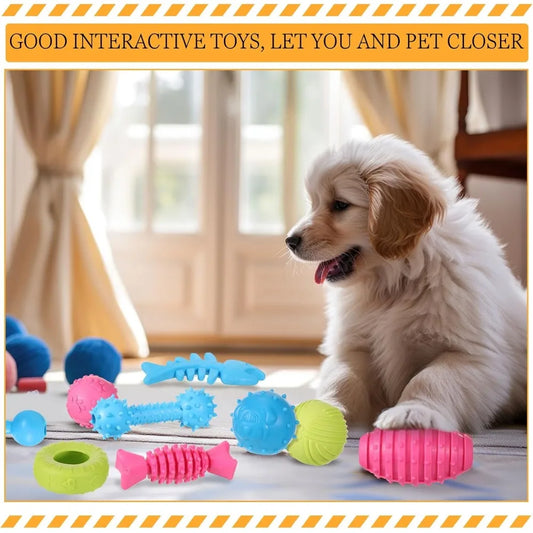 Jenaai 50 Pack Puppy Toys Chew for Teething Cute Soft Dog Toys Interactive Teething for Small Dogs Anxiety Relief Cleaning Teeth