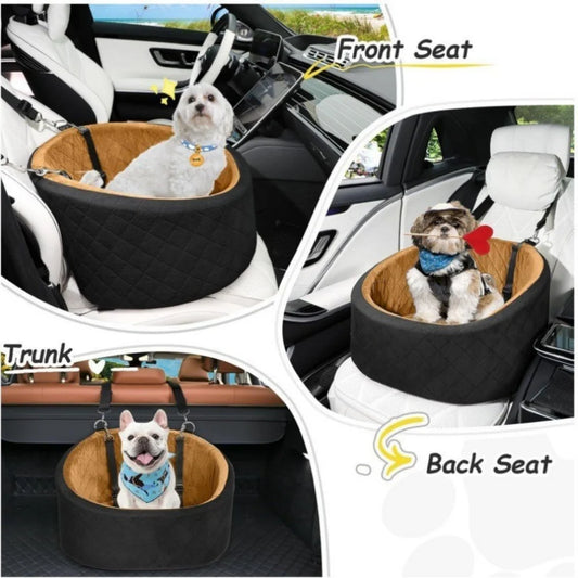 Pet Car Bed for Dogs, Travel -Purpose Dog Seat Pad, Car Dog Box, Portable Dog Bed for Car, Comfortable Travel Pet Cushion