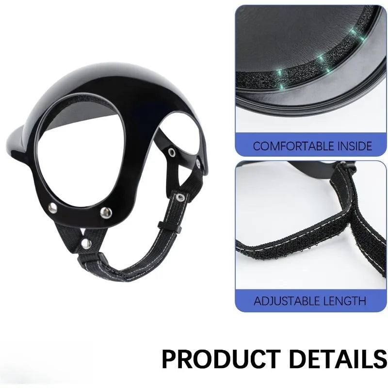 LETVIA Pet Helmet Glasses Set Dog Motorcycle Helmet Safety Helmet Sun-protective Pet Goggles Outdoor Photo Headwear Accessories