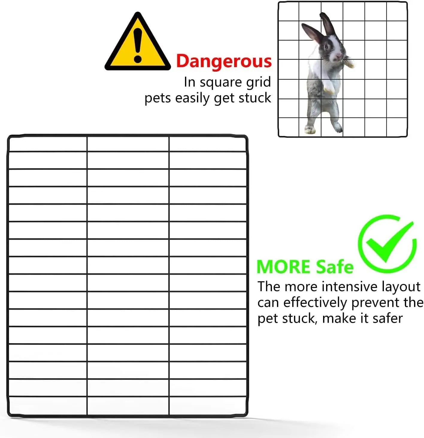 24-Panel Small Animal Playpen, 15x12" Metal Wire Fence, Indoor/Outdoor for Pets