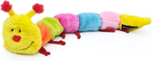 20" Large Caterpillar Dog Toy, 7 Squeaker Plush for Medium & Large Dogs, Boredom Relief