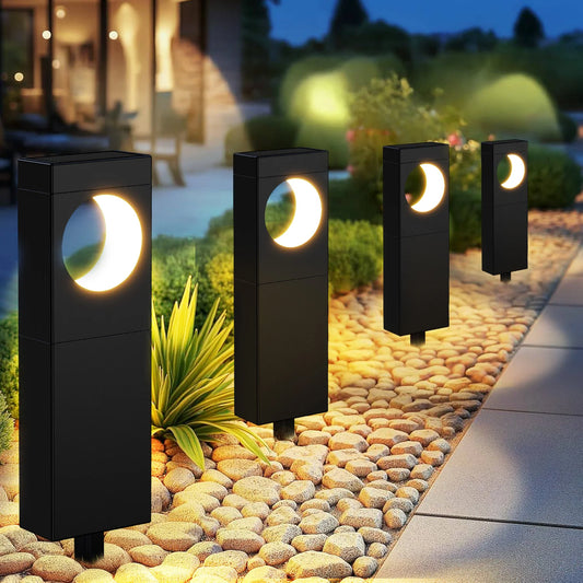 4Pack Super Bright Solar Lights, 12Hrs Auto On/Off, Outdoor Pathway/Garden/Patio LED Decor for Wedding/Mother's Day"