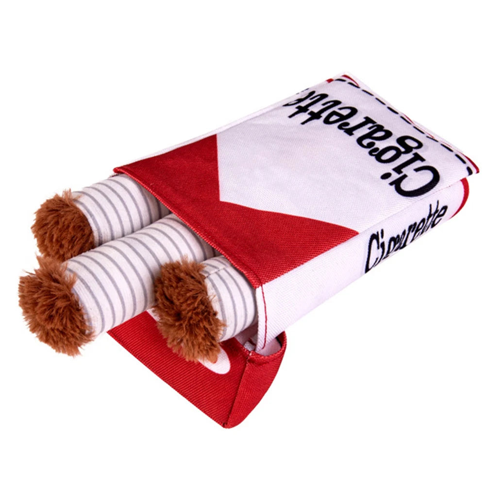 Cigarettes Dog Toy Imitation Cigar Chew Toy Interactive Plush Dog Chew Toy Funny Stuffed Dog Toys Novelty for Chewing Teething
