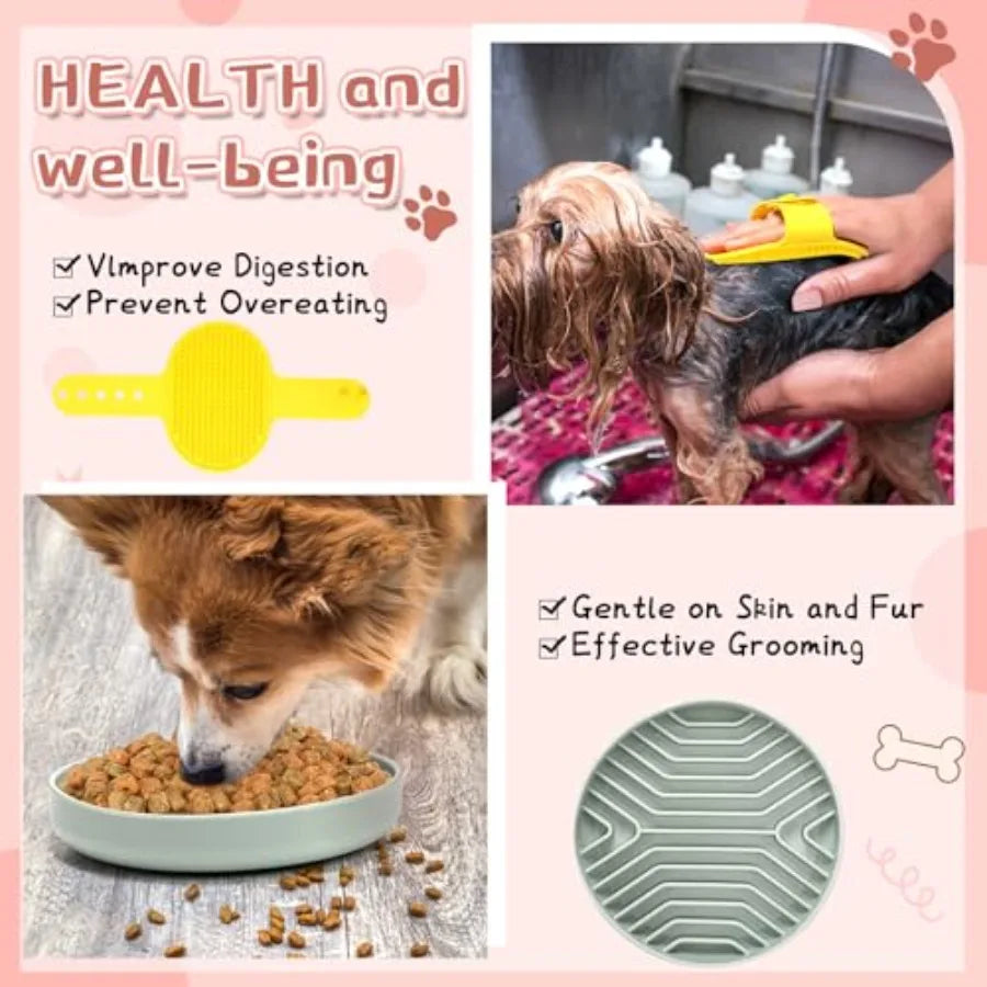 Puppy Gift Basket Starter Kit with Dog Toys Set Chew Toys Teething Interactive Squeaky Plush Storage Basket for Doggie Birthday