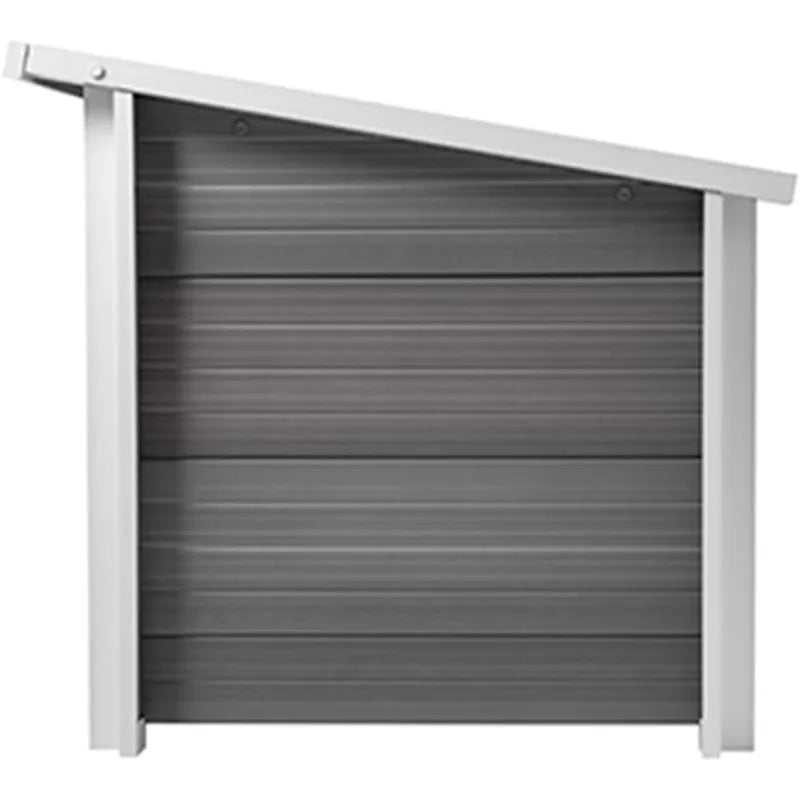 Pet ECOFLEX Rustic Lodge XL Dog House - Grey, Wood Plastic Composite, Easy Assembly, Elevated Floor, Fits Dogs Up to 150