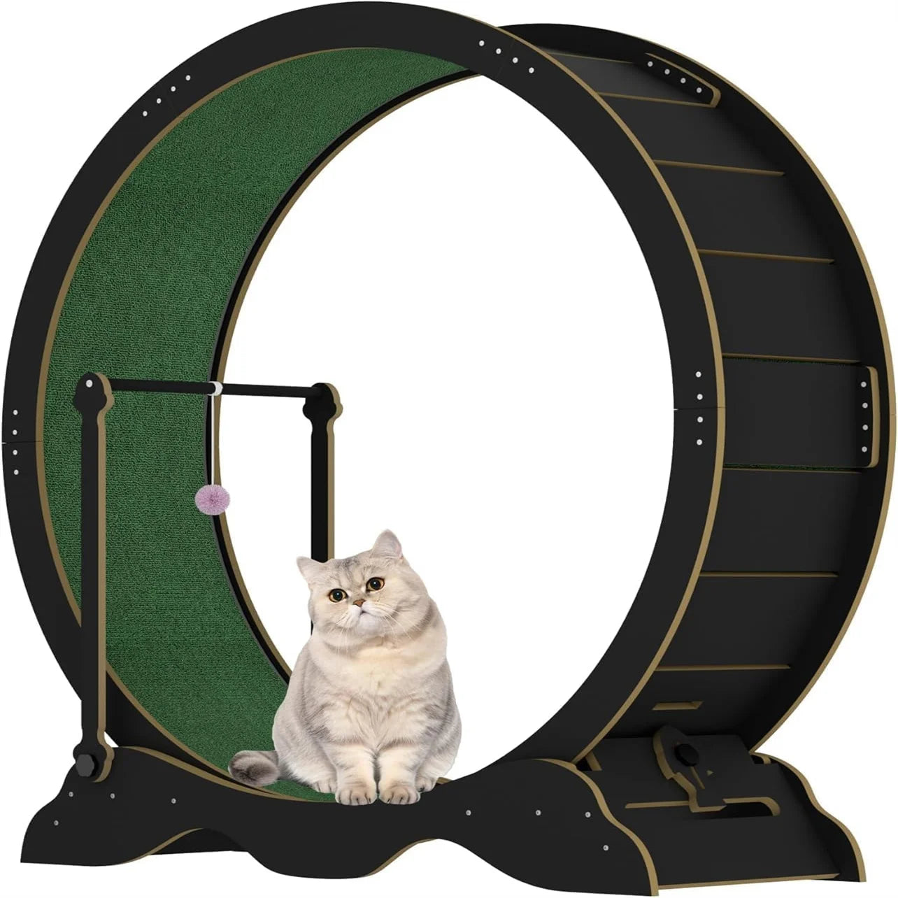 Exercise Wheel for Indoor Cats, 48" Large Cat Running Wheel with Super Wide 15" Tread, Quiet Spinner Hamster Wheel, Supports Up