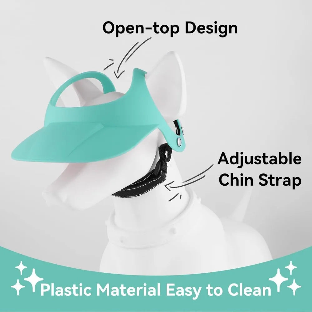 Small Dog Hat and Goggles Set–Adjustable Puppy Sun Hat UV Protection Doggy Sunglasses, Small Dogs Accessories for Party/Beach/Tr